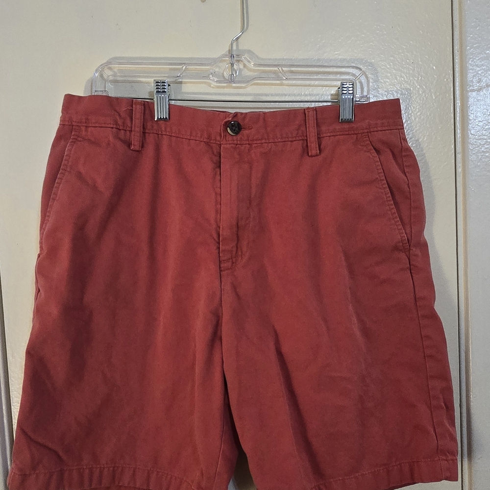 Nautica Men's Brick Red Flat Front Shorts